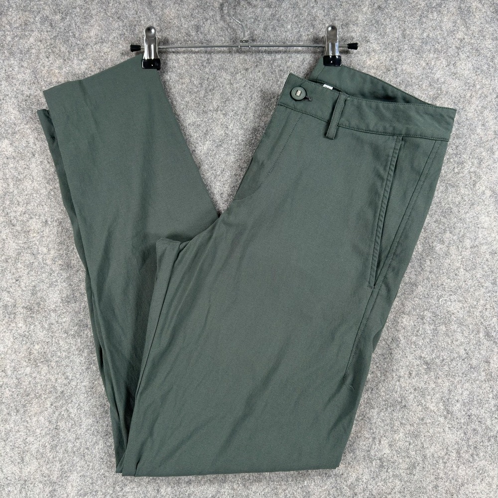 Outlier Pants Mens 29x28 Green Stretch Chino Travel Water Resistant Nylon Tech